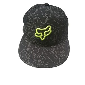 Fox Black Hat with Neon Yellow Logo